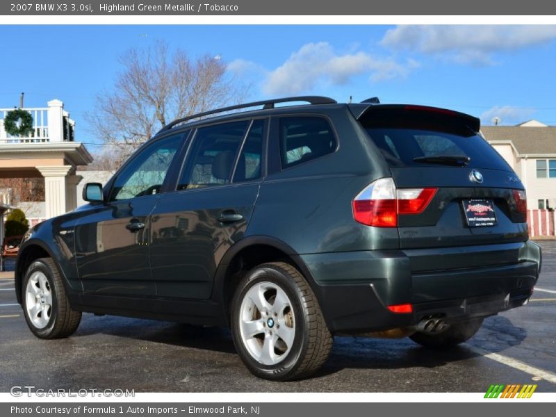 Highland Green Metallic / Tobacco 2007 BMW X3 3.0si