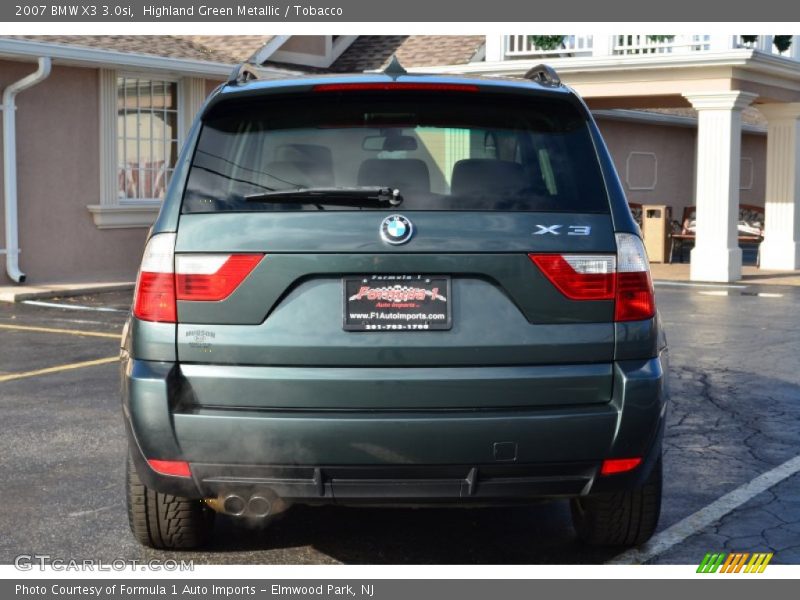 Highland Green Metallic / Tobacco 2007 BMW X3 3.0si