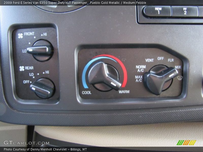 Pueblo Gold Metallic / Medium Pebble 2009 Ford E Series Van E350 Super Duty XLT Passenger