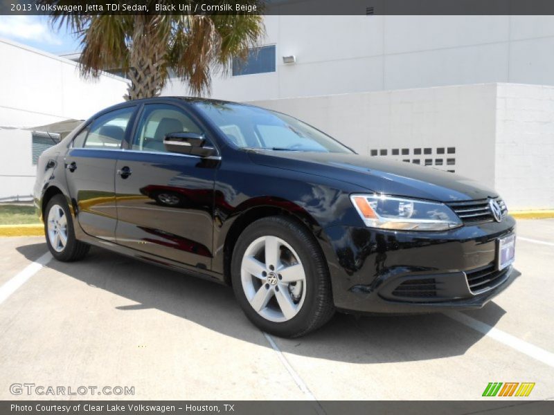 Black Uni / Cornsilk Beige 2013 Volkswagen Jetta TDI Sedan