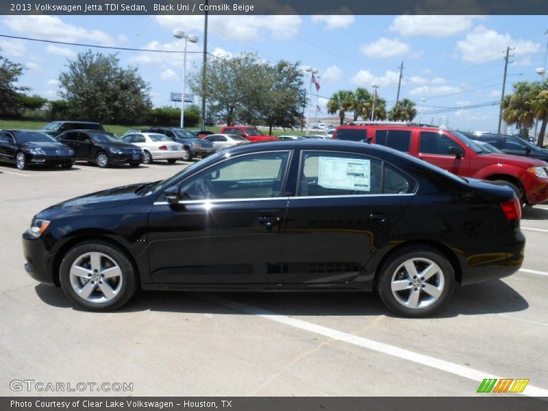 Black Uni / Cornsilk Beige 2013 Volkswagen Jetta TDI Sedan