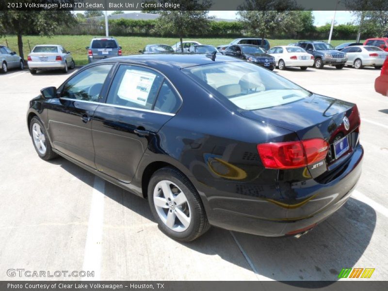 Black Uni / Cornsilk Beige 2013 Volkswagen Jetta TDI Sedan