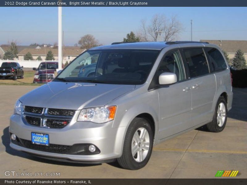 Bright Silver Metallic / Black/Light Graystone 2012 Dodge Grand Caravan Crew