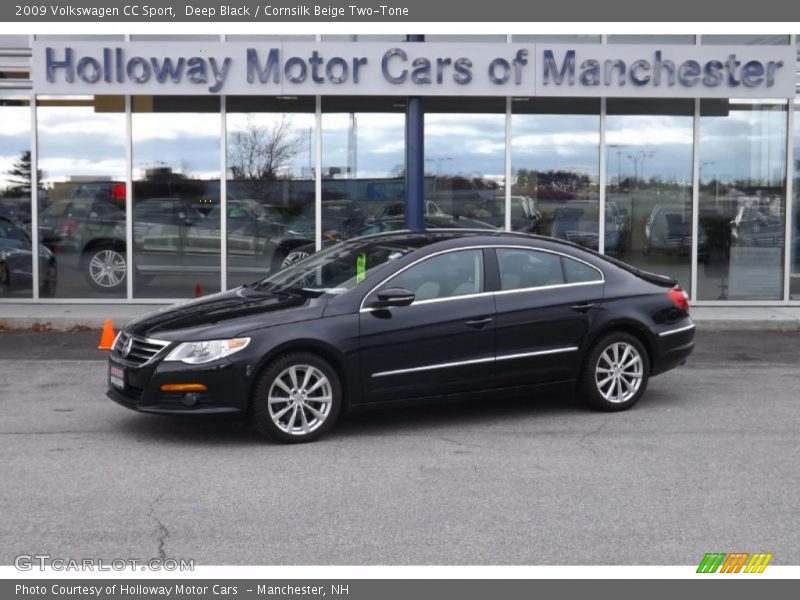 Deep Black / Cornsilk Beige Two-Tone 2009 Volkswagen CC Sport