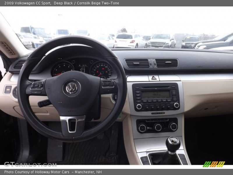 Deep Black / Cornsilk Beige Two-Tone 2009 Volkswagen CC Sport