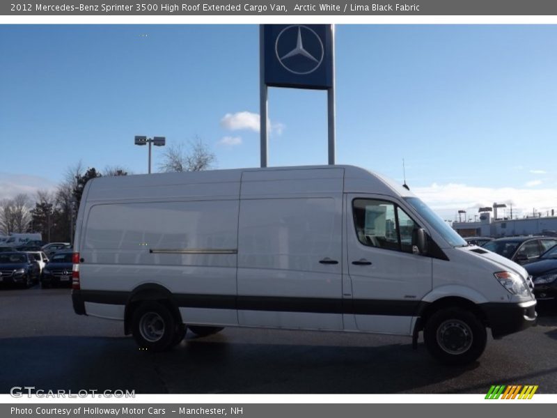 Arctic White / Lima Black Fabric 2012 Mercedes-Benz Sprinter 3500 High Roof Extended Cargo Van