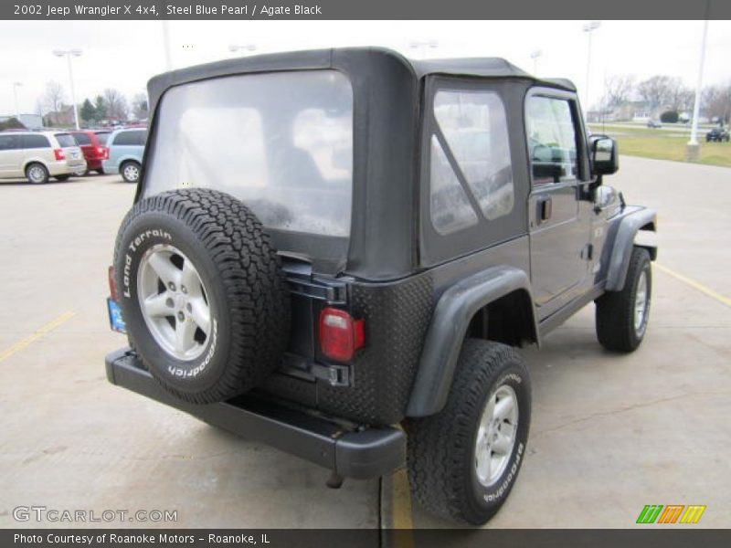 Steel Blue Pearl / Agate Black 2002 Jeep Wrangler X 4x4