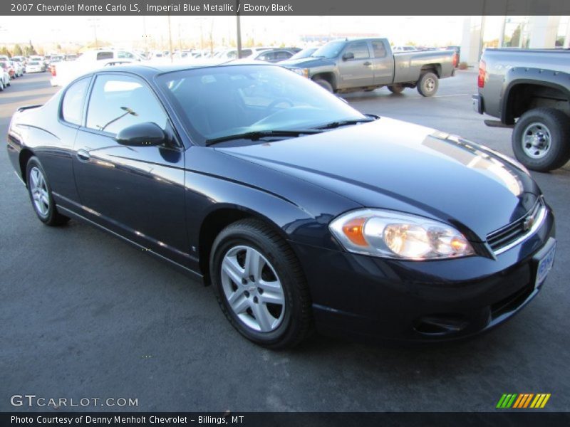 Imperial Blue Metallic / Ebony Black 2007 Chevrolet Monte Carlo LS