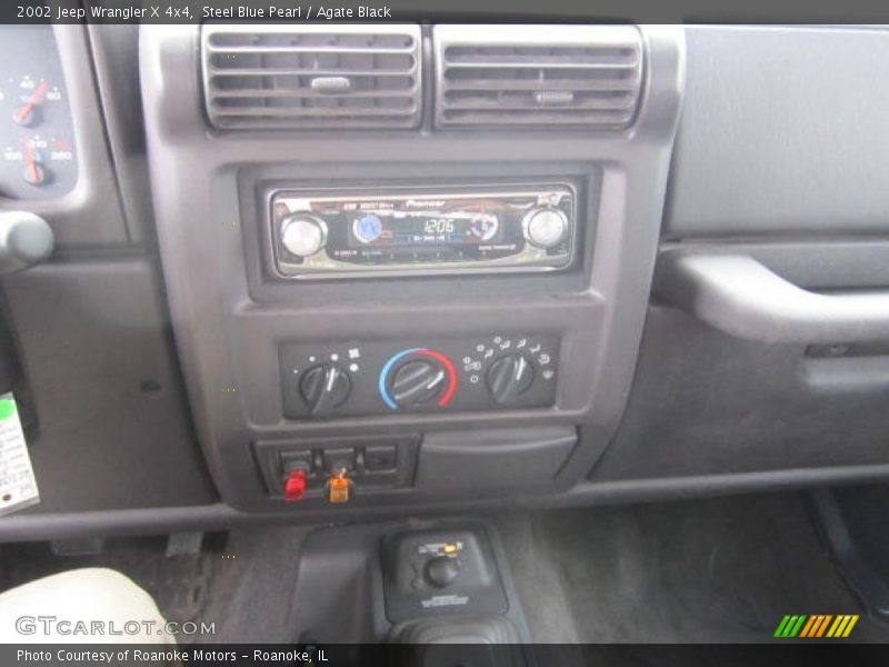 Steel Blue Pearl / Agate Black 2002 Jeep Wrangler X 4x4