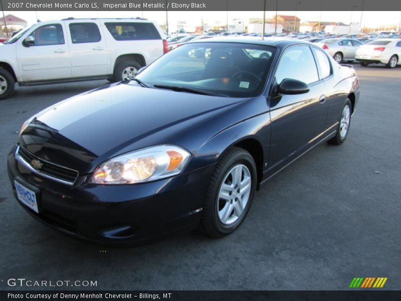 Imperial Blue Metallic / Ebony Black 2007 Chevrolet Monte Carlo LS