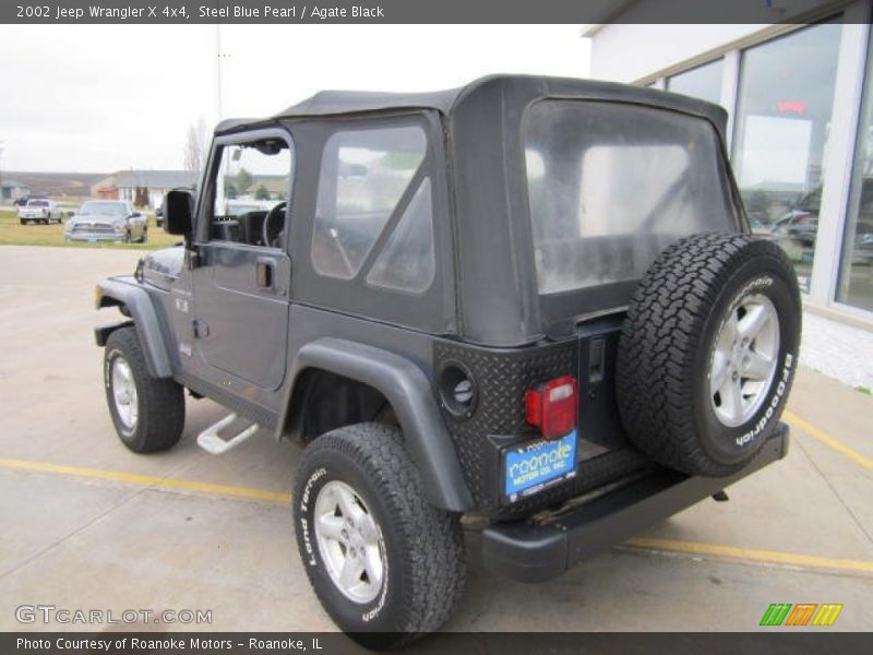 Steel Blue Pearl / Agate Black 2002 Jeep Wrangler X 4x4