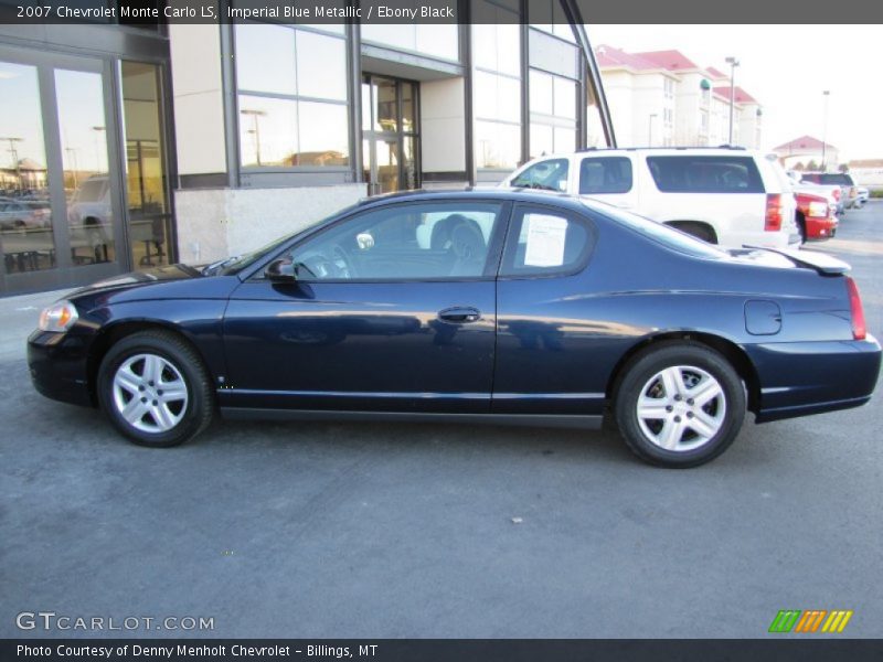 Imperial Blue Metallic / Ebony Black 2007 Chevrolet Monte Carlo LS