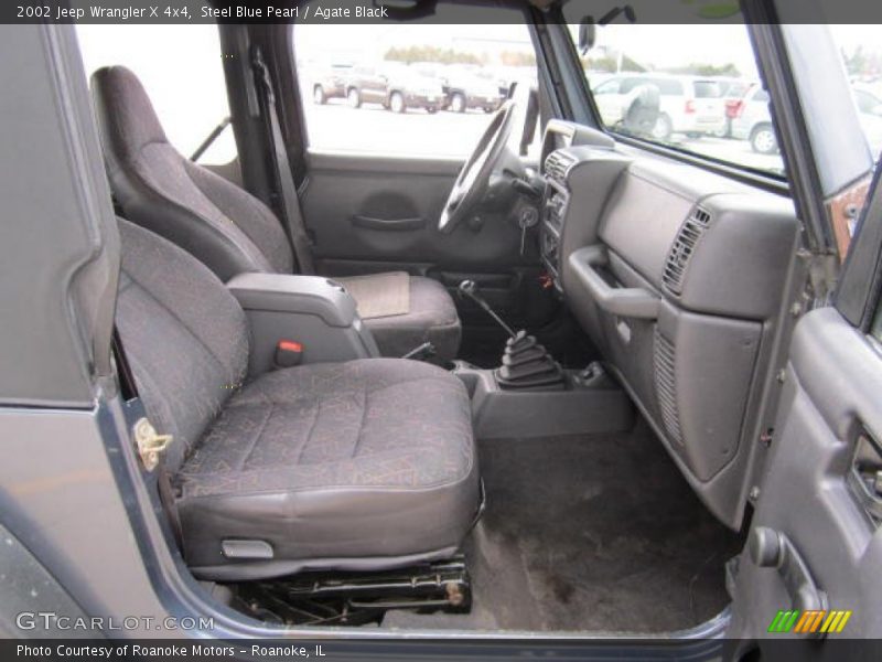 Steel Blue Pearl / Agate Black 2002 Jeep Wrangler X 4x4