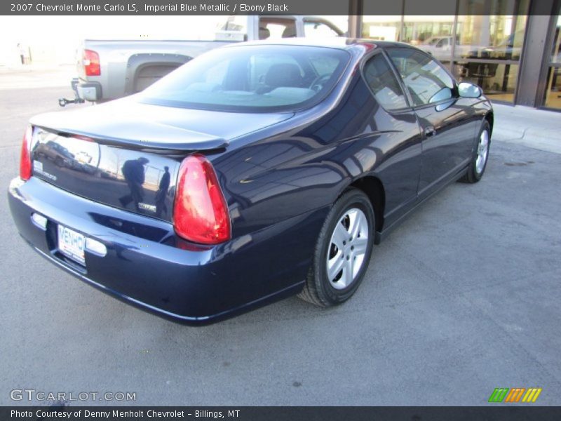 Imperial Blue Metallic / Ebony Black 2007 Chevrolet Monte Carlo LS