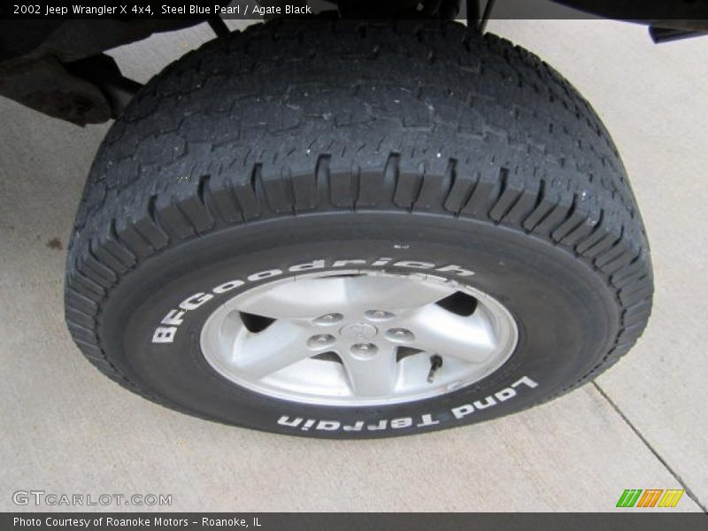 Steel Blue Pearl / Agate Black 2002 Jeep Wrangler X 4x4