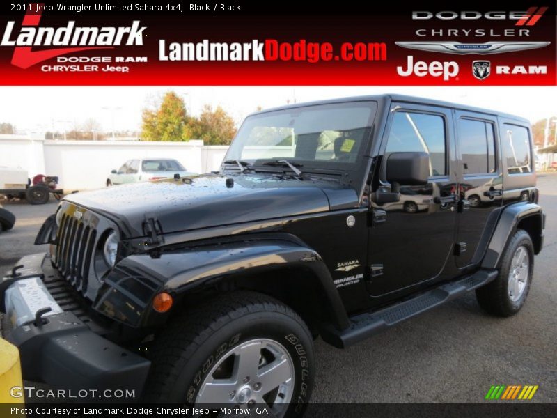 Black / Black 2011 Jeep Wrangler Unlimited Sahara 4x4