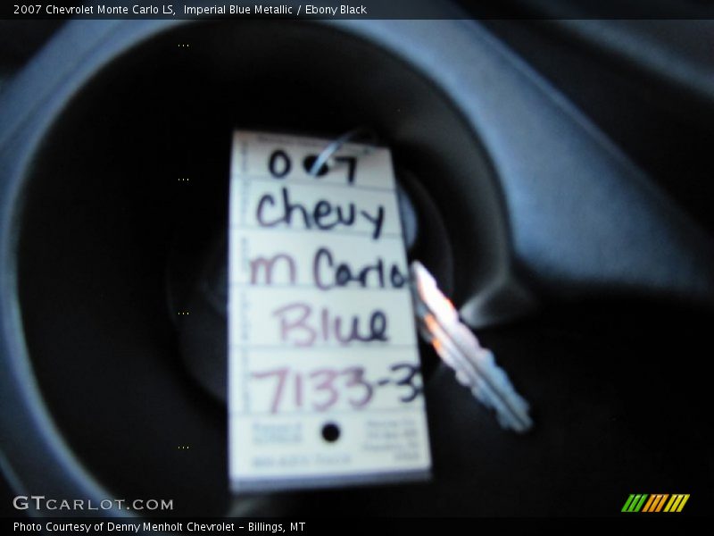 Imperial Blue Metallic / Ebony Black 2007 Chevrolet Monte Carlo LS