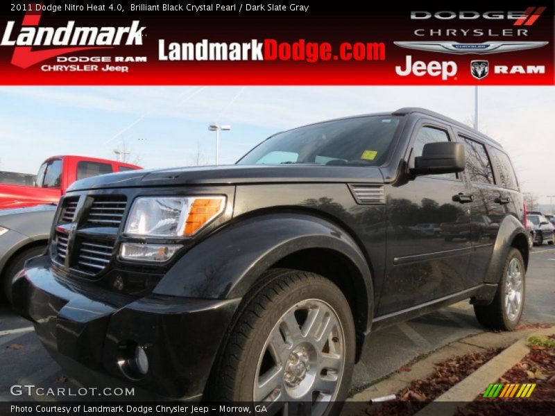 Brilliant Black Crystal Pearl / Dark Slate Gray 2011 Dodge Nitro Heat 4.0