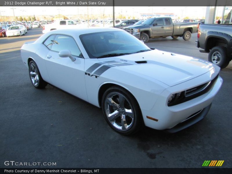 Bright White / Dark Slate Gray 2012 Dodge Challenger R/T