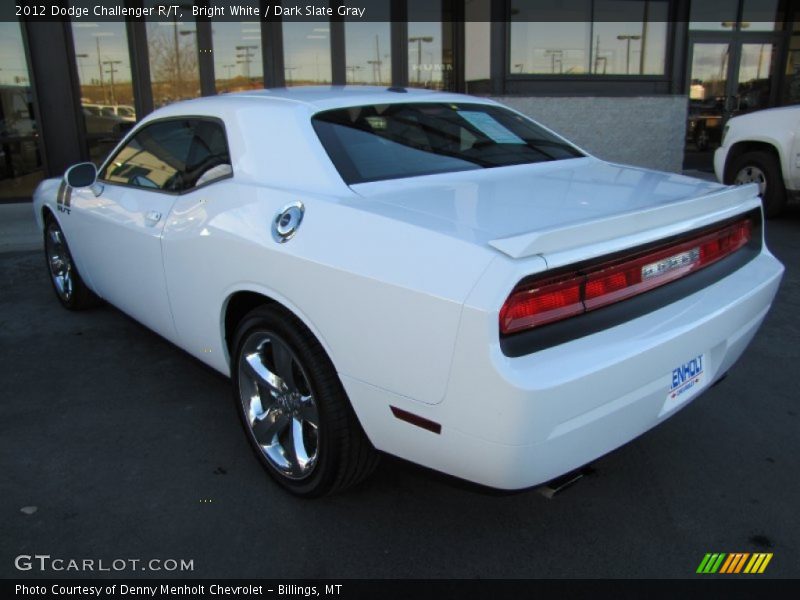 Bright White / Dark Slate Gray 2012 Dodge Challenger R/T