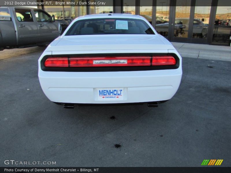Bright White / Dark Slate Gray 2012 Dodge Challenger R/T