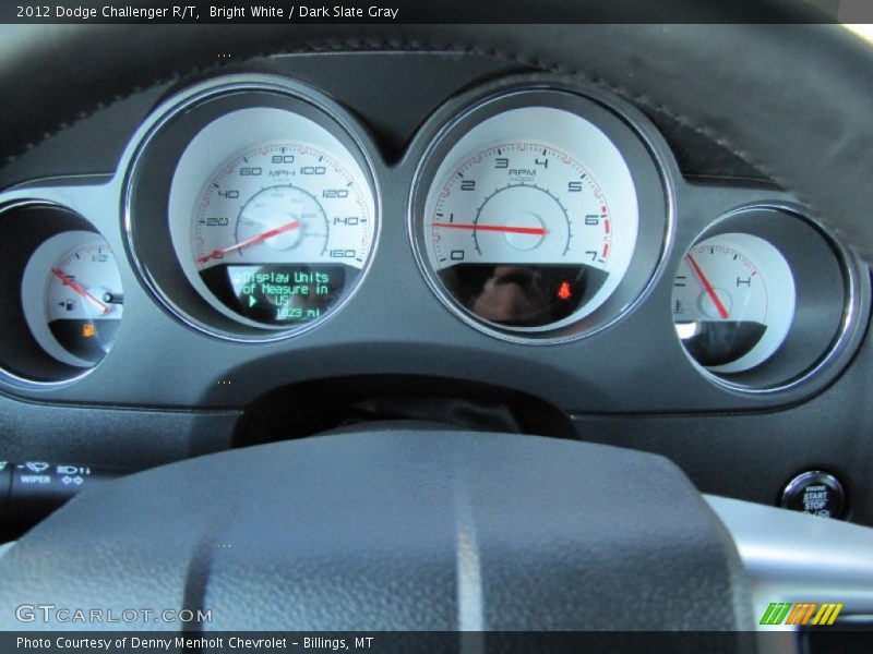Bright White / Dark Slate Gray 2012 Dodge Challenger R/T