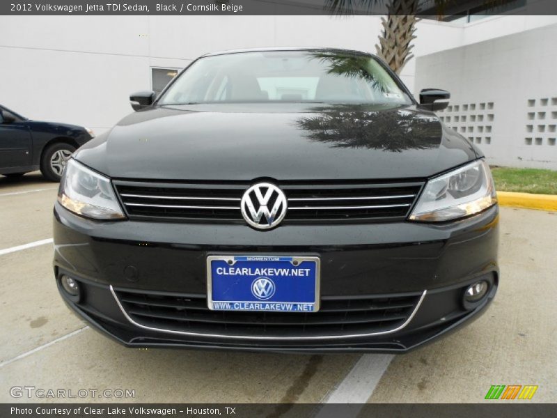 Black / Cornsilk Beige 2012 Volkswagen Jetta TDI Sedan