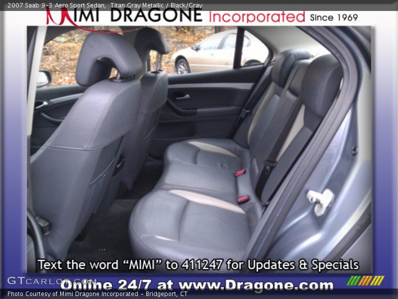 Titan Gray Metallic / Black/Gray 2007 Saab 9-3 Aero Sport Sedan
