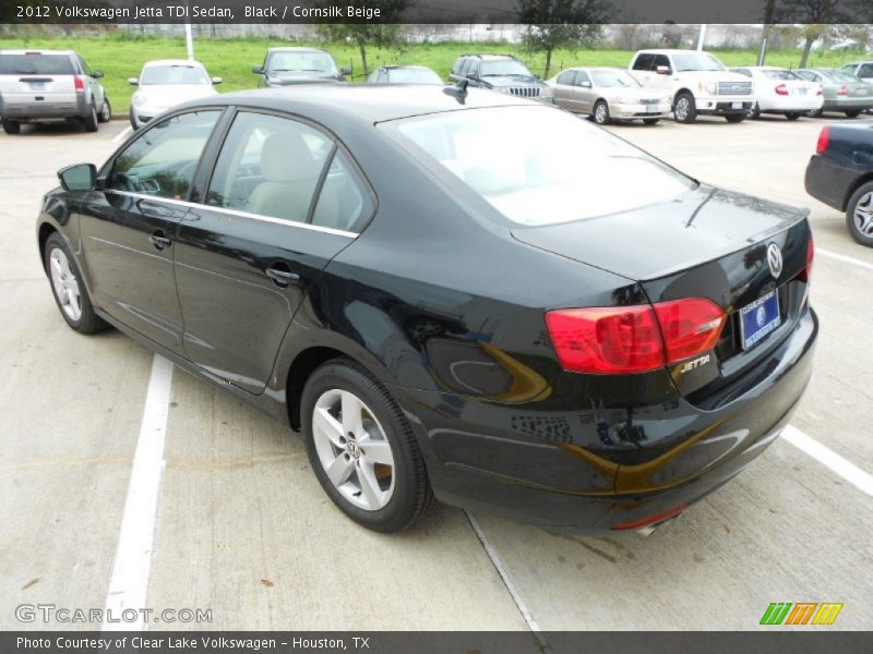 Black / Cornsilk Beige 2012 Volkswagen Jetta TDI Sedan