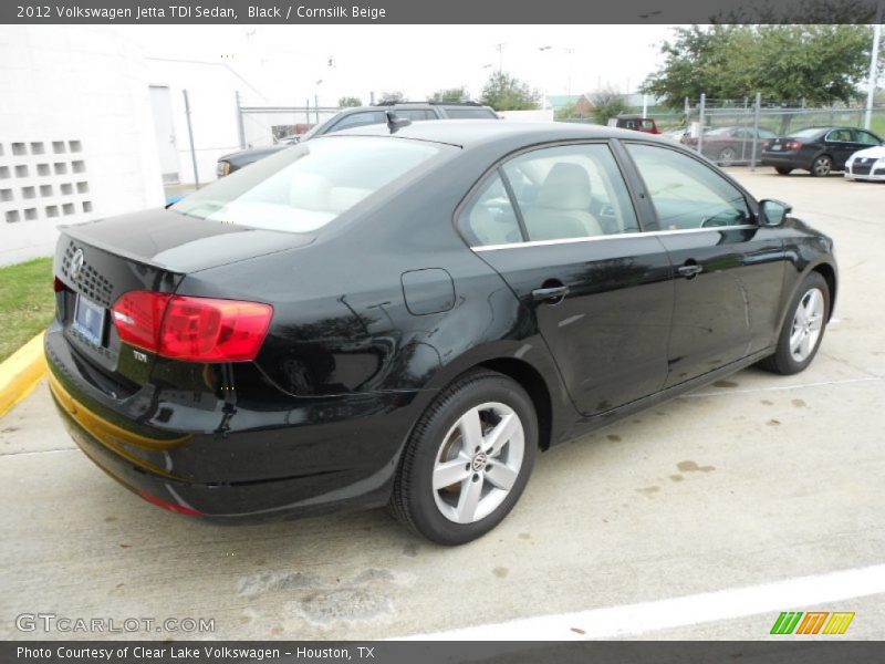 Black / Cornsilk Beige 2012 Volkswagen Jetta TDI Sedan