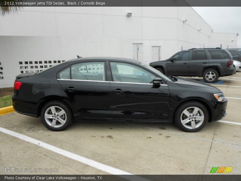 Black / Cornsilk Beige 2012 Volkswagen Jetta TDI Sedan