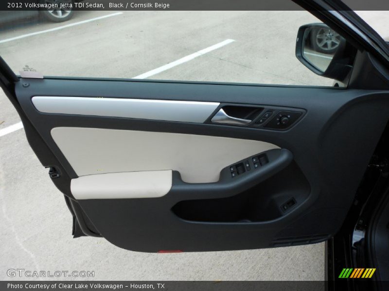 Black / Cornsilk Beige 2012 Volkswagen Jetta TDI Sedan