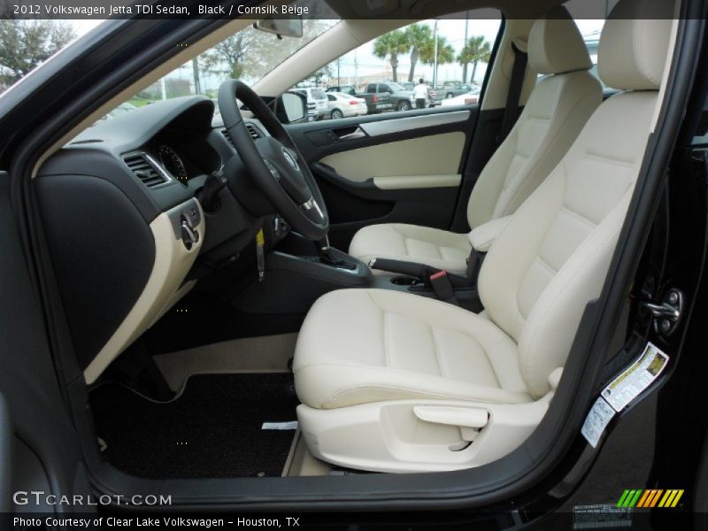 Black / Cornsilk Beige 2012 Volkswagen Jetta TDI Sedan