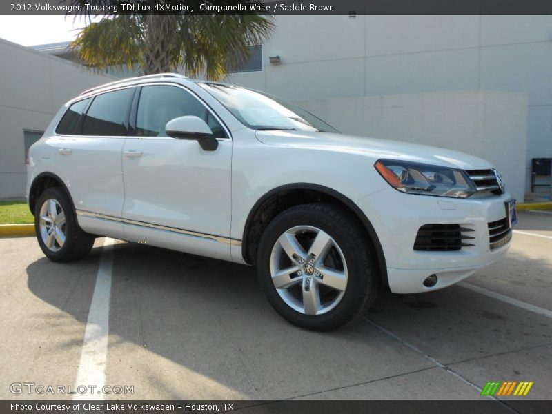 Campanella White / Saddle Brown 2012 Volkswagen Touareg TDI Lux 4XMotion