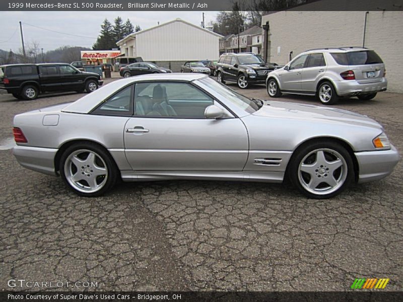 Brilliant Silver Metallic / Ash 1999 Mercedes-Benz SL 500 Roadster