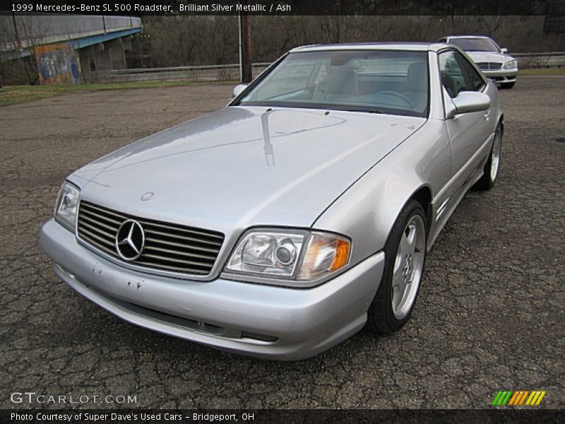Brilliant Silver Metallic / Ash 1999 Mercedes-Benz SL 500 Roadster