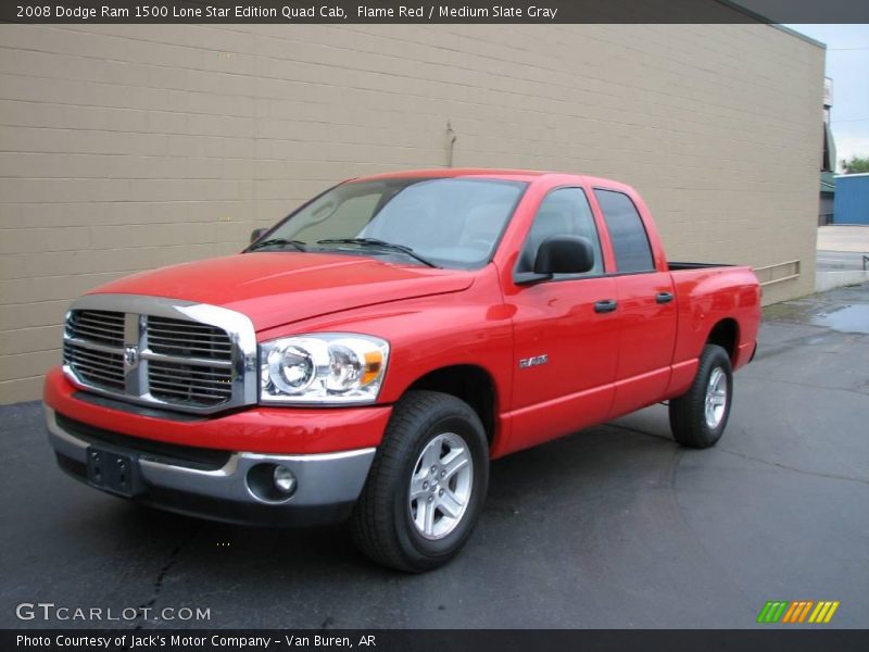 Flame Red / Medium Slate Gray 2008 Dodge Ram 1500 Lone Star Edition Quad Cab