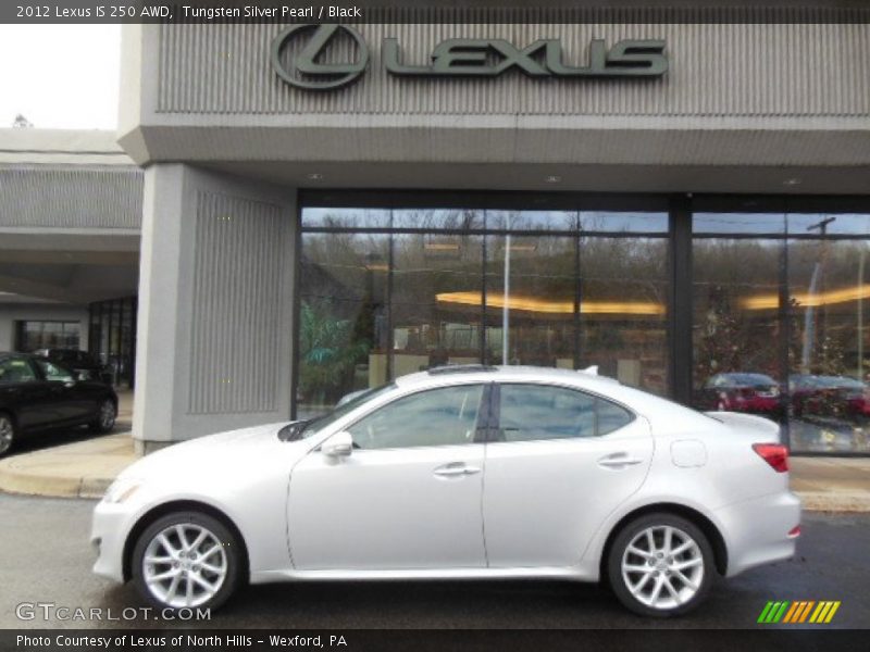 Tungsten Silver Pearl / Black 2012 Lexus IS 250 AWD