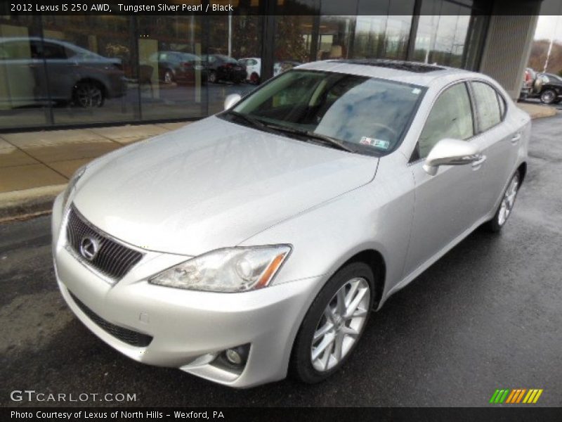 Tungsten Silver Pearl / Black 2012 Lexus IS 250 AWD