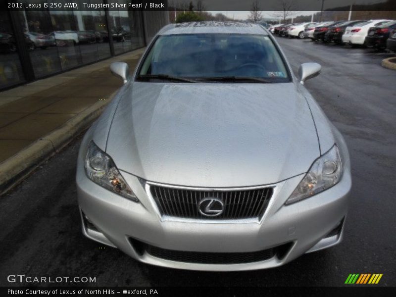 Tungsten Silver Pearl / Black 2012 Lexus IS 250 AWD