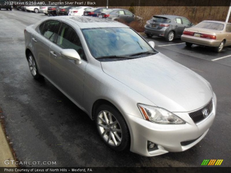 Tungsten Silver Pearl / Black 2012 Lexus IS 250 AWD