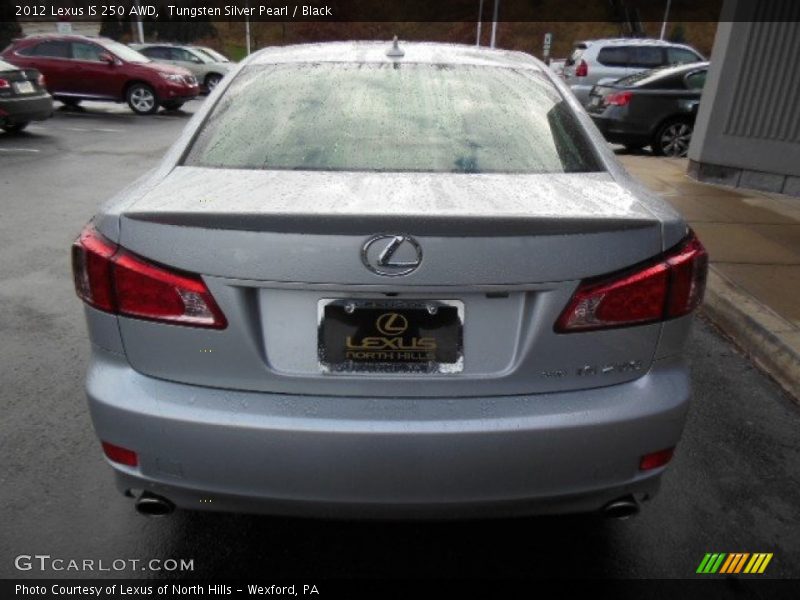 Tungsten Silver Pearl / Black 2012 Lexus IS 250 AWD