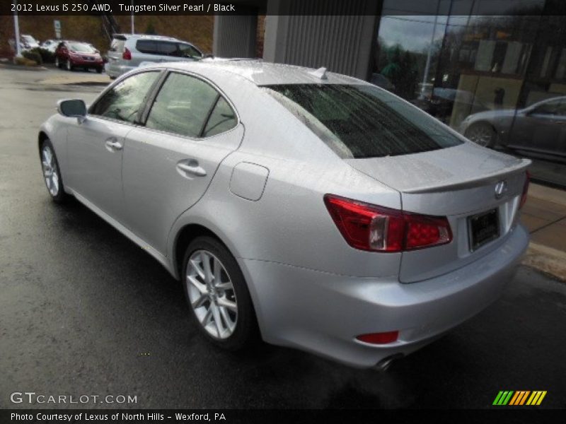 Tungsten Silver Pearl / Black 2012 Lexus IS 250 AWD