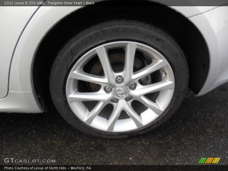 Tungsten Silver Pearl / Black 2012 Lexus IS 250 AWD