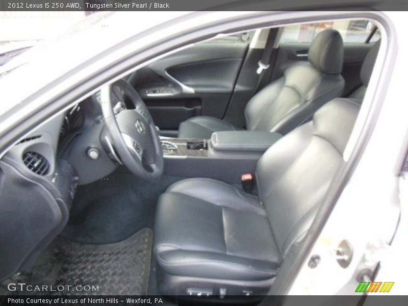 Tungsten Silver Pearl / Black 2012 Lexus IS 250 AWD