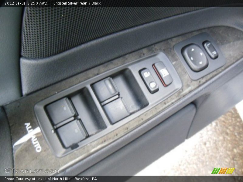 Tungsten Silver Pearl / Black 2012 Lexus IS 250 AWD