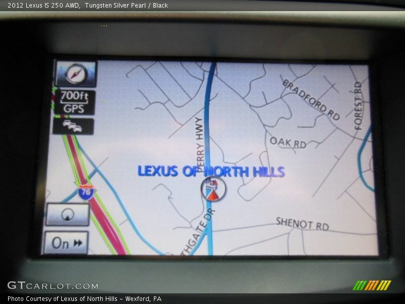 Tungsten Silver Pearl / Black 2012 Lexus IS 250 AWD