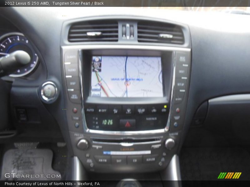Tungsten Silver Pearl / Black 2012 Lexus IS 250 AWD