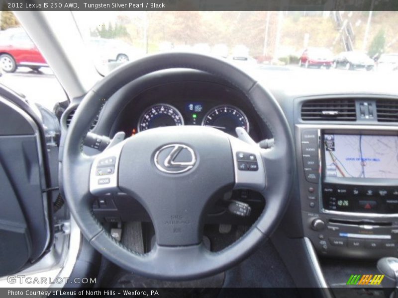 Tungsten Silver Pearl / Black 2012 Lexus IS 250 AWD