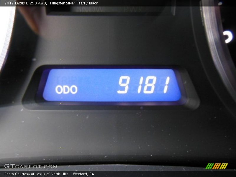 Tungsten Silver Pearl / Black 2012 Lexus IS 250 AWD